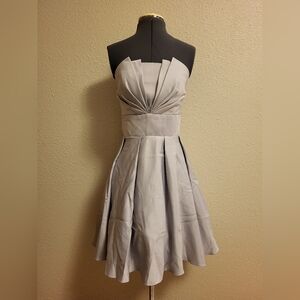 NWT Cocomelody Silver Strapless Formal Dress Size XL